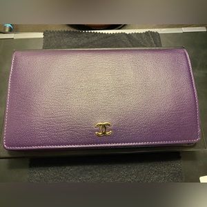 Chanel Purple Wallet